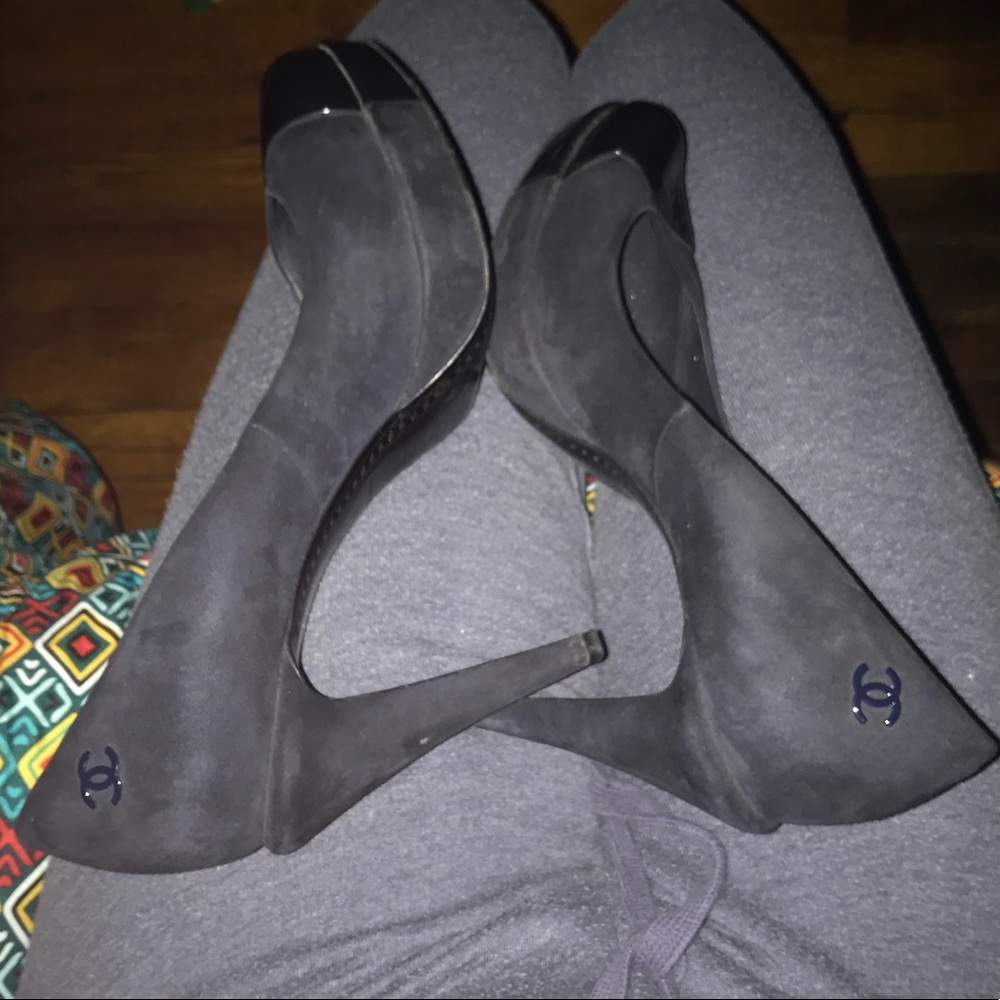 Authentic Channel J G27920 Blue Platform Shoes